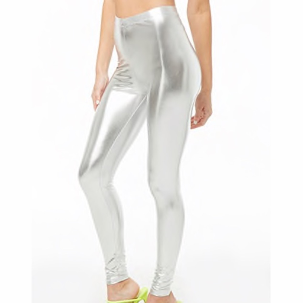 Metallic leggings high waisted FOREVER 21